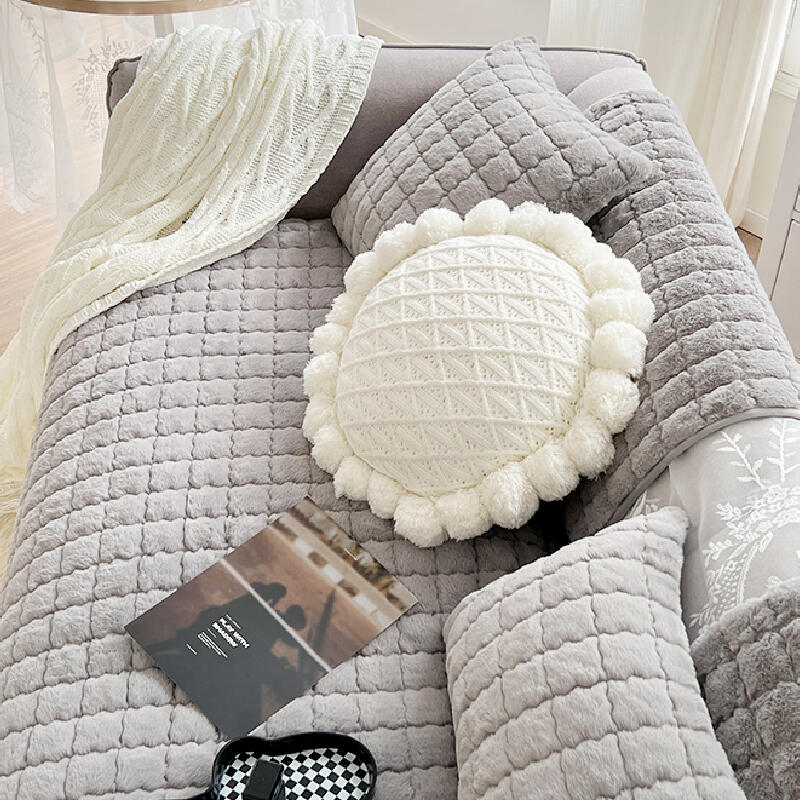 3color fluffy waffle cushion