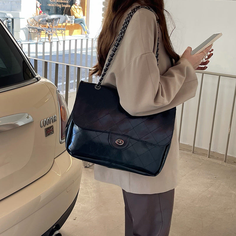 3color diamond stitch bag
