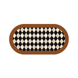 2color diamond checker toilet mat