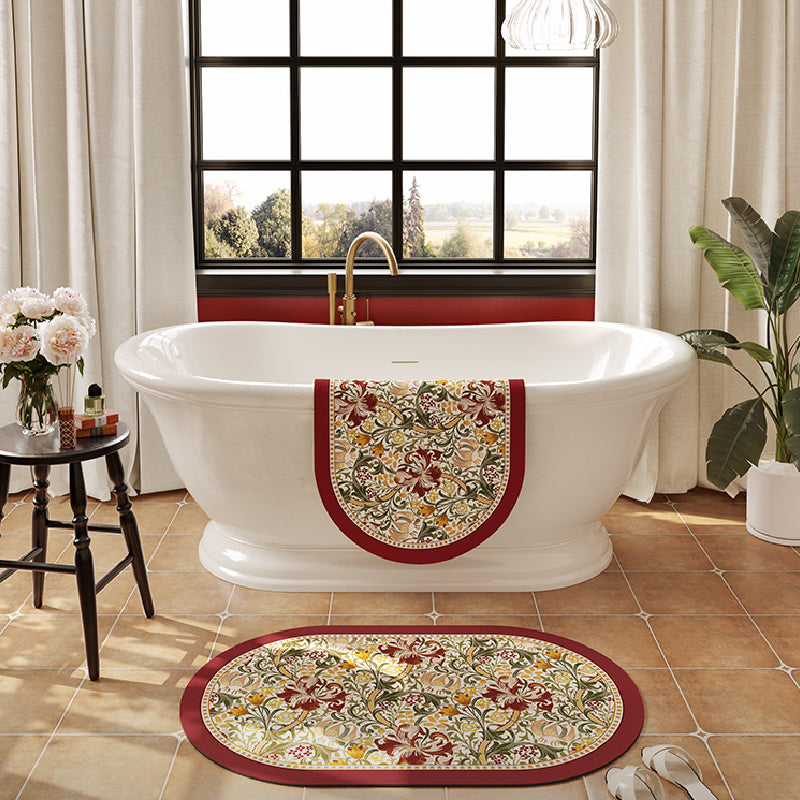 2design flower elegant bath mat