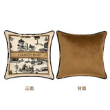 country road logo square cushion