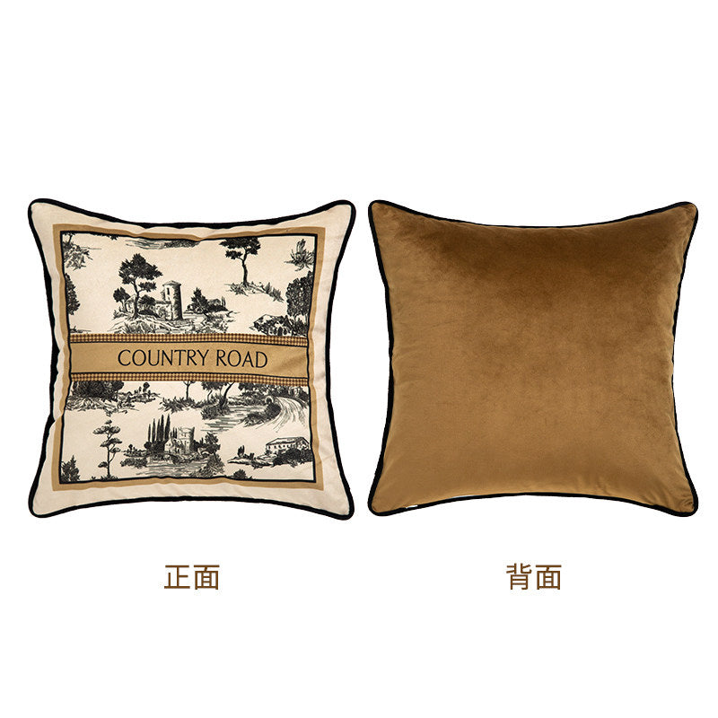 country road logo square cushion