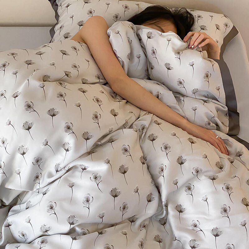 8design monotone modern flower bedlinen set