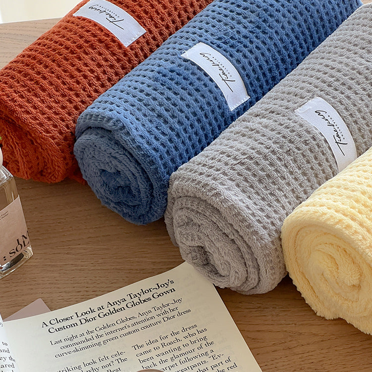 6color velvet waffle pillow sheets