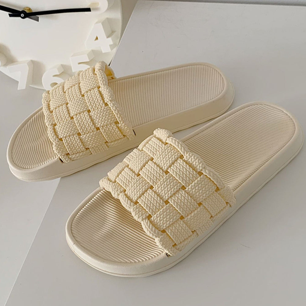 3color knit rubber roomshoes