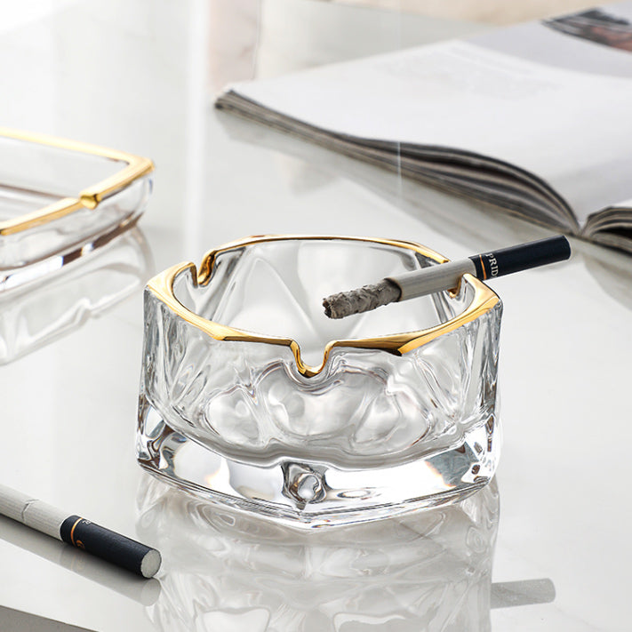 8design clear glass ashtray