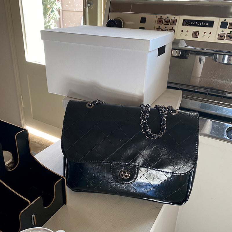 3color diamond stitch bag