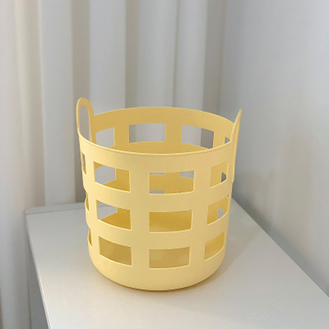 3size simple yellow basket