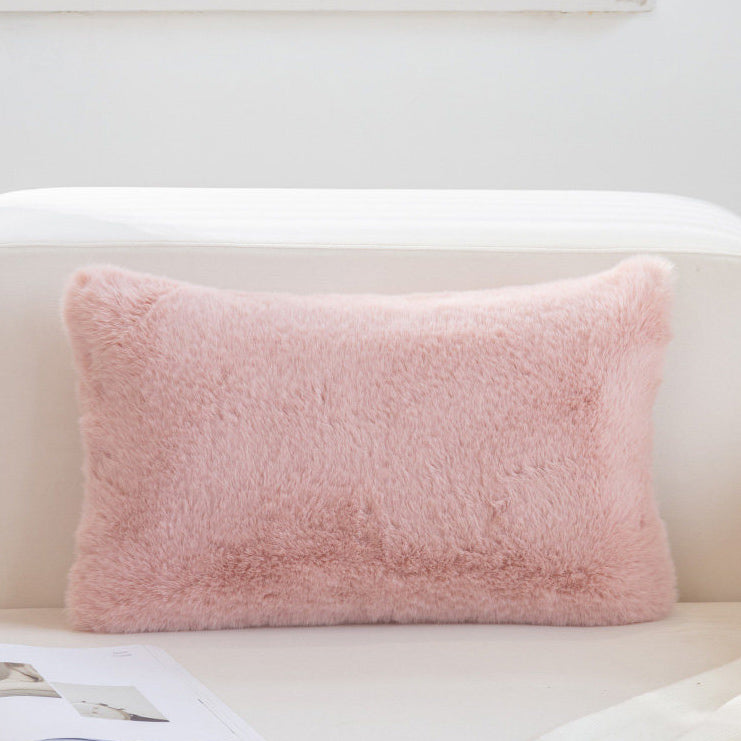 7color simple fur cushion