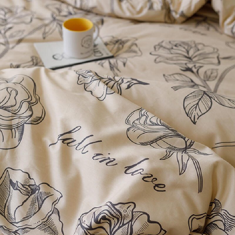 2color simple flower bedlinen set