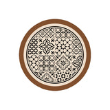 retro classical circle coaster