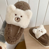 4color fur bear roomshoes