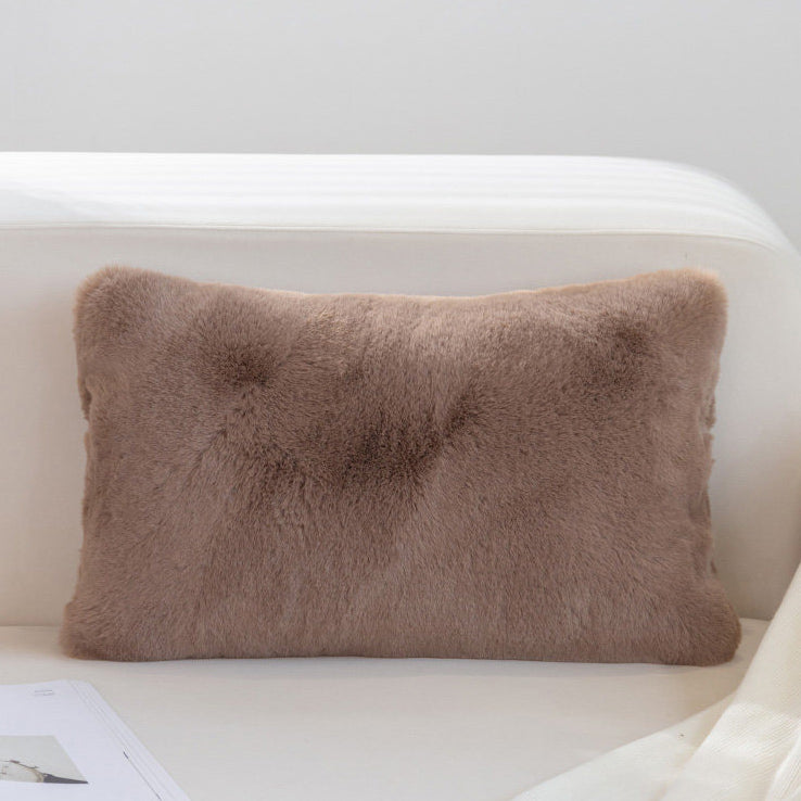 7color simple fur cushion