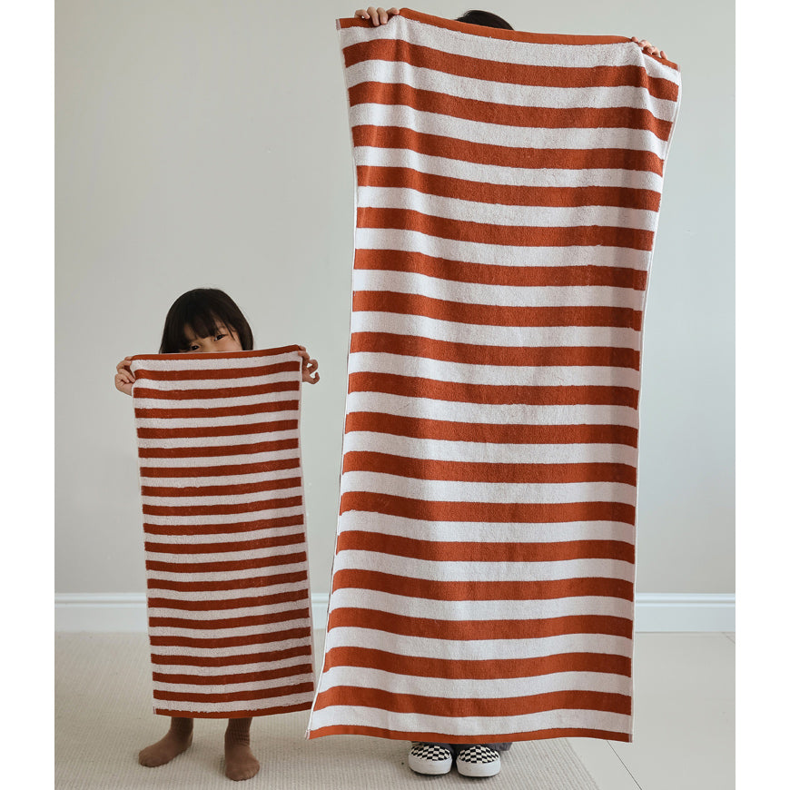 3color casual border towel