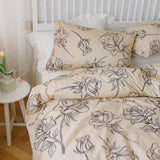 2color simple flower bedlinen set
