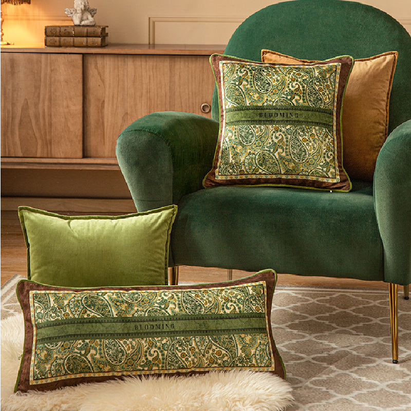 green blooming cushion