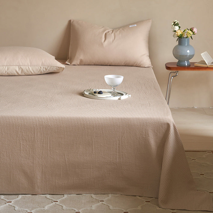 8color waffle cotton mattress sheets