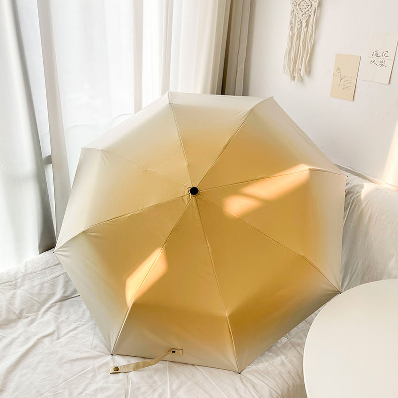 3color gradation color folding uv parasol