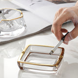 8design clear glass ashtray