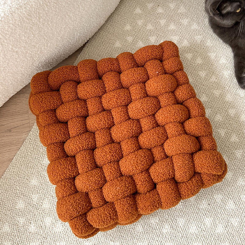 7color fluffy twist square cushion