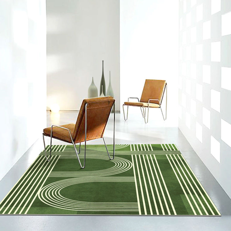 8design blue & green square carpet