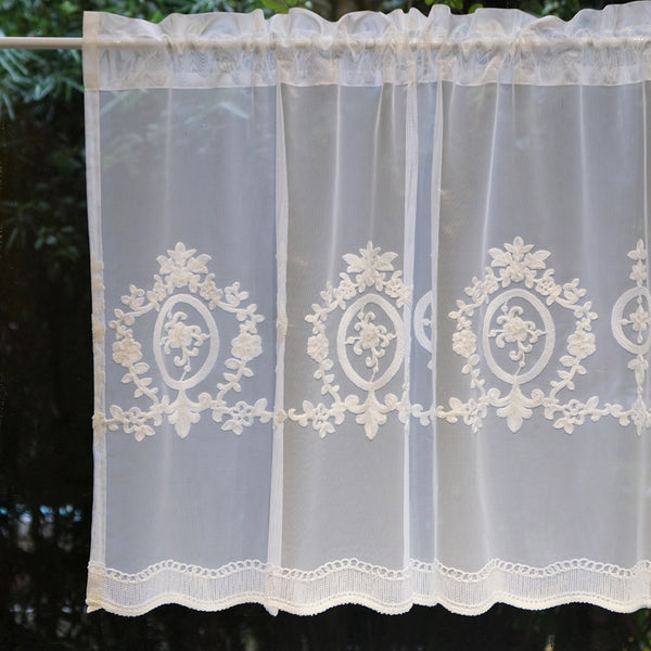 elegant short lace curtain