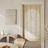 beige elegance logo curtain