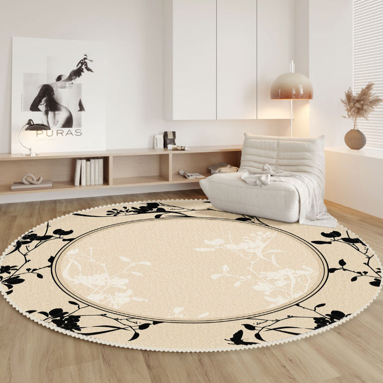 7design gray nature round carpet