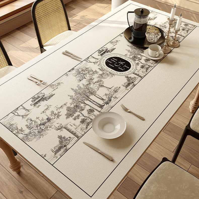 2design black toile de Jouy square table mat