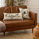 3size black toile de Jouy cushion