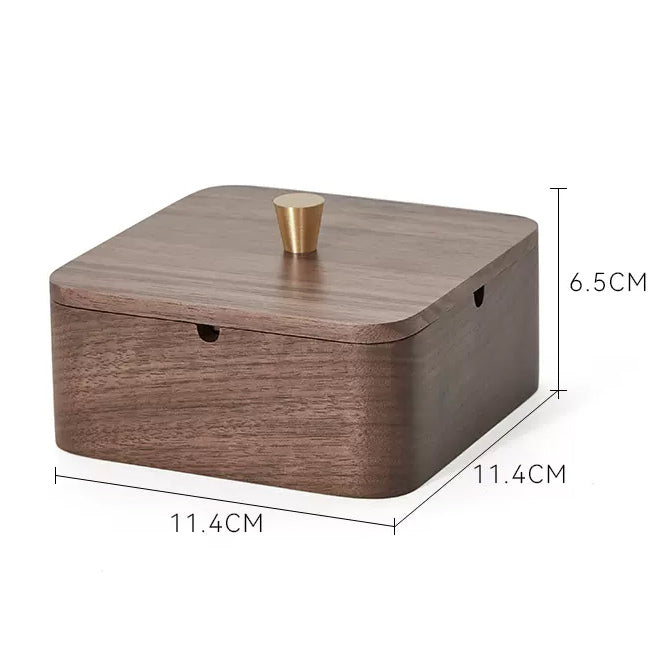 2color with lid wood ashtray