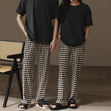 diamond check bottoms pair roomwear