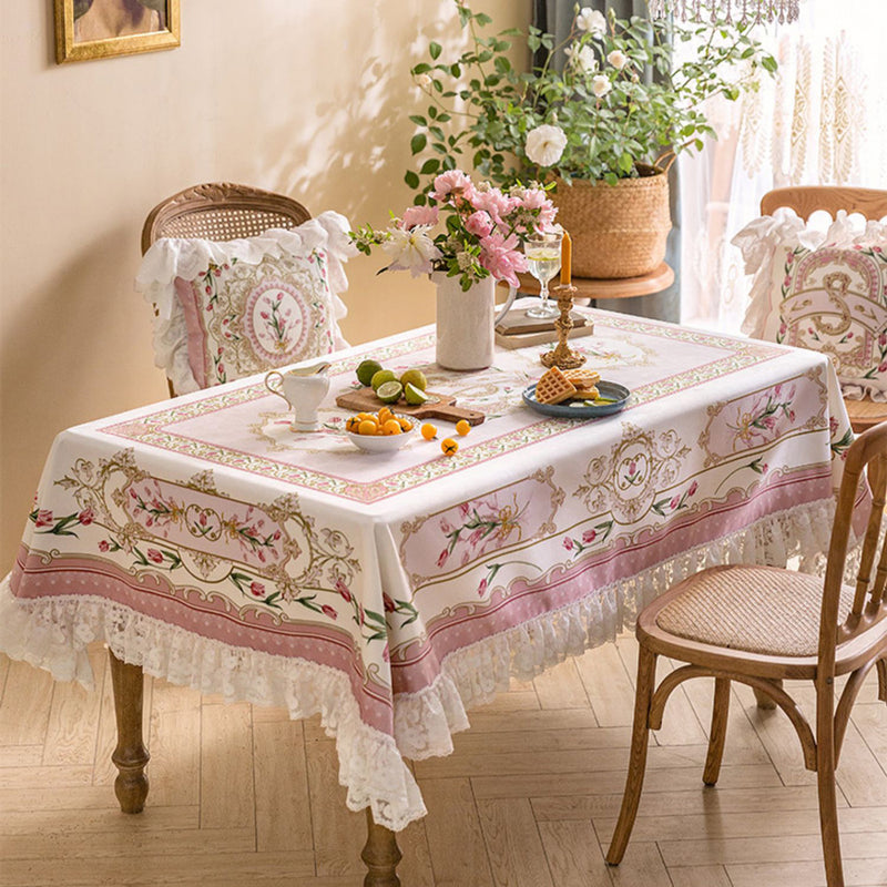 2design pink lovely tulip table cloth