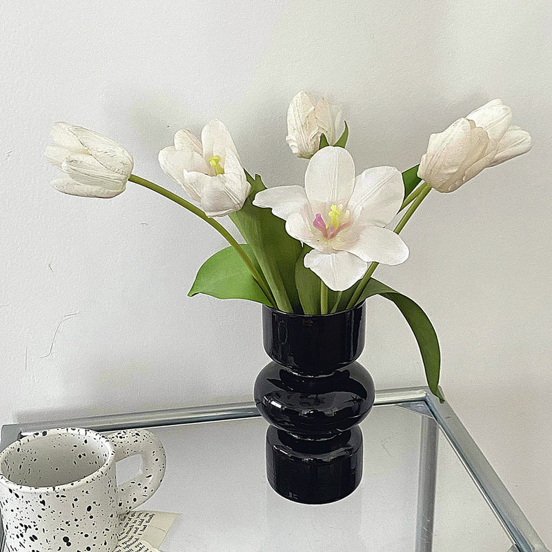 2color simple glass vase