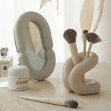 3color ceramic brush stand