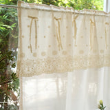 cream layered curtain