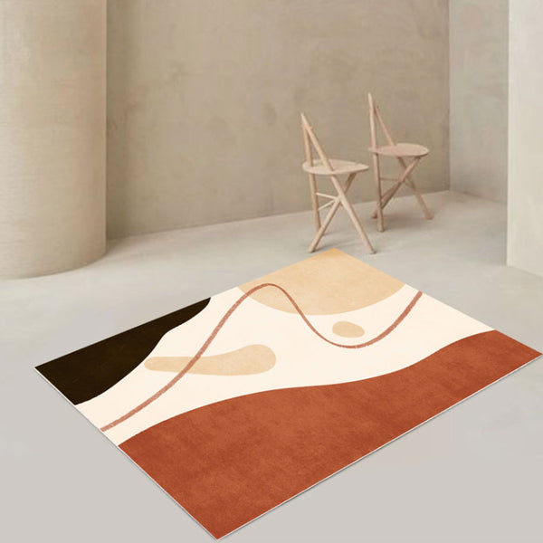 4design brown color square carpet
