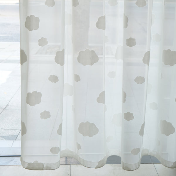 cloud pattern lace curtain