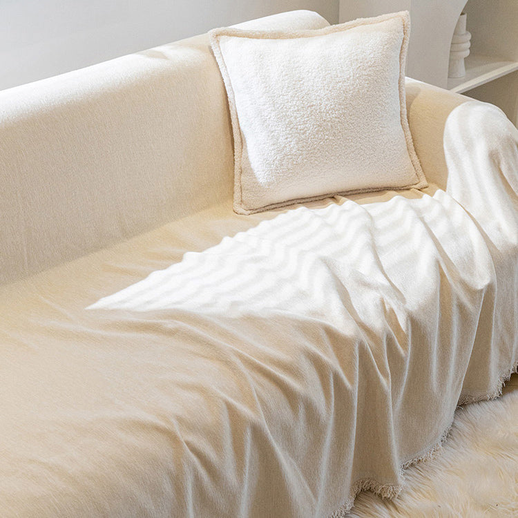 white cut off sofa cover