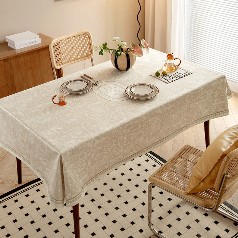 beige elegance logo table cloth