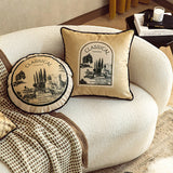 country road logo square cushion