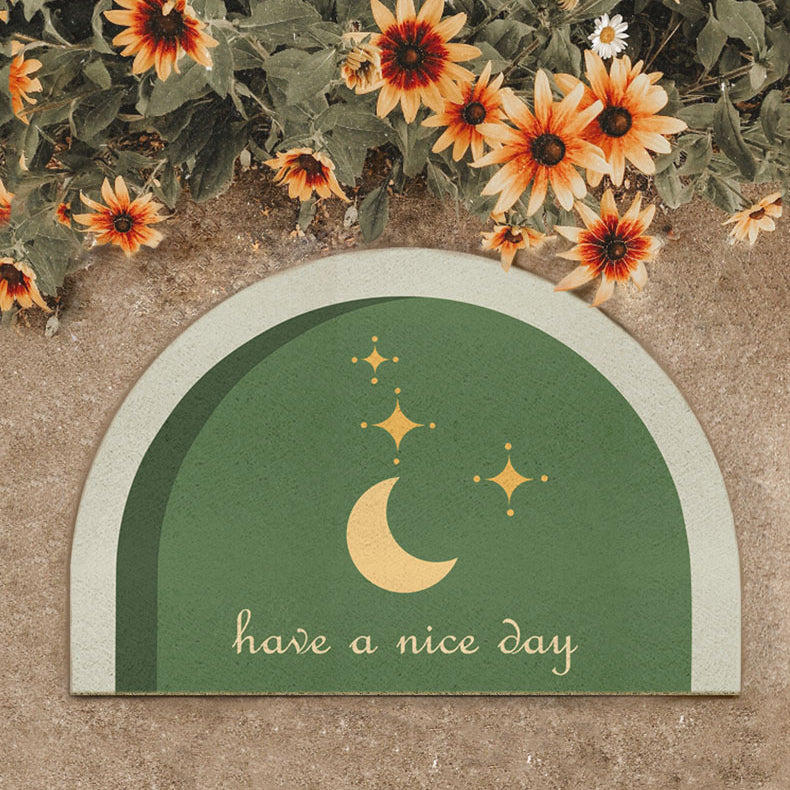 5design logo semicircle mini door mat