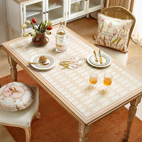 pink tuilp everthing square table mat