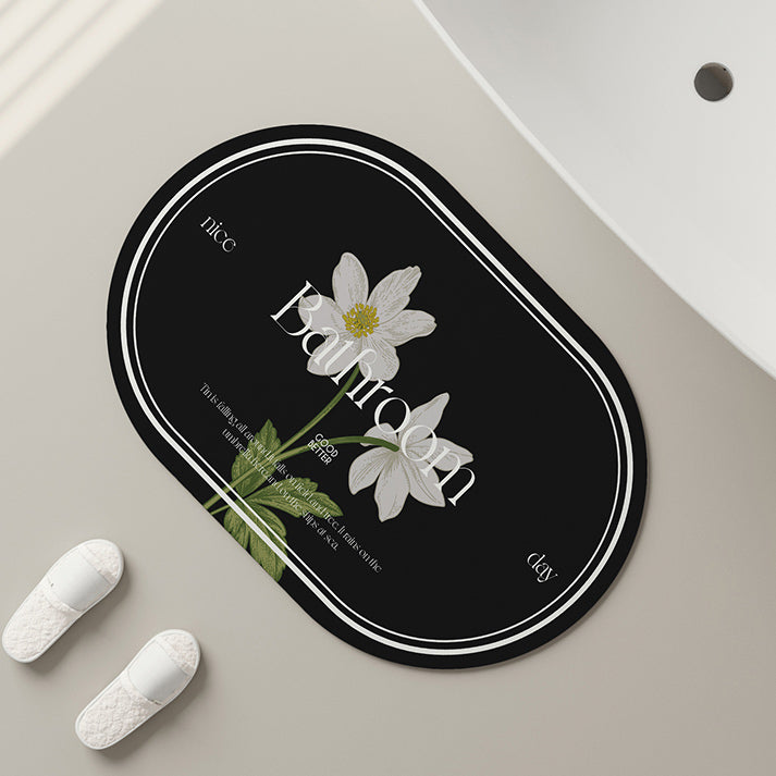 6design chic flower bath mat