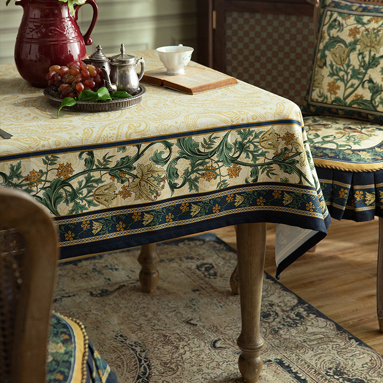 american retro flower table cloth