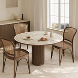 beige elegance logo round table mat