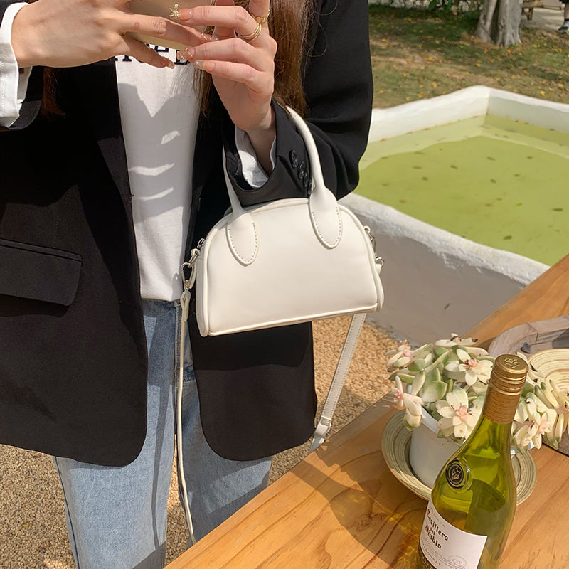 3color 2way leather mini bag