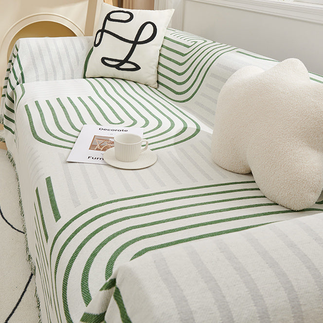 4color two tone line sofa cover