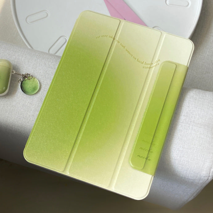 gradation green iPad case