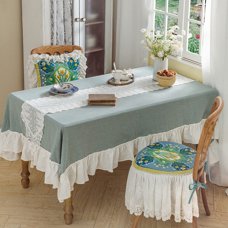 retro flower lace table runner